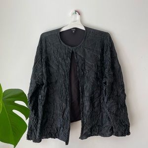 Eileen Fisher Crinkled  Silk Top/cardigan